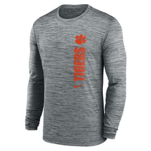 Clemson Nike Long Sleeve Team Issue Velocity Tee - DK GREY