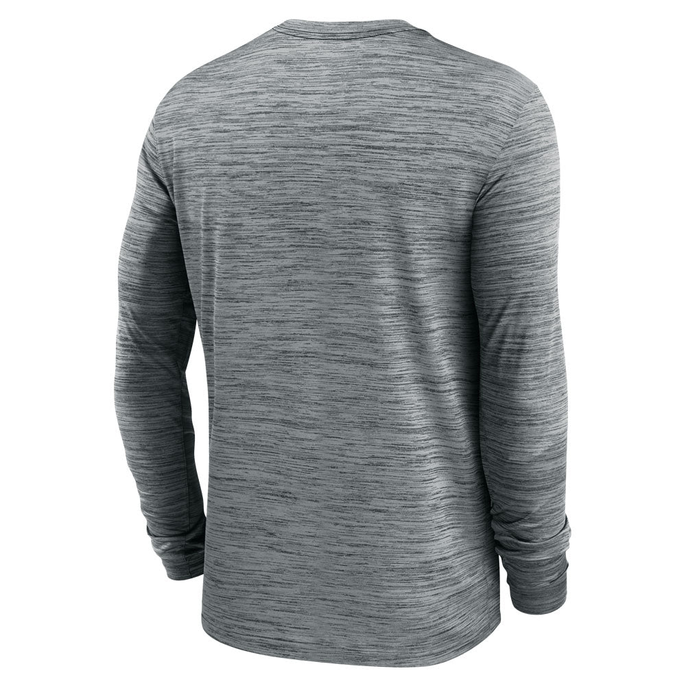 Clemson Nike Long Sleeve Team Issue Velocity Tee - DK GREY