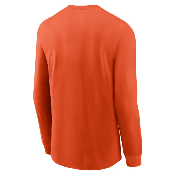 Clemson Nike Long Sleeve Vault Tiger Face Tee - ORANGE
