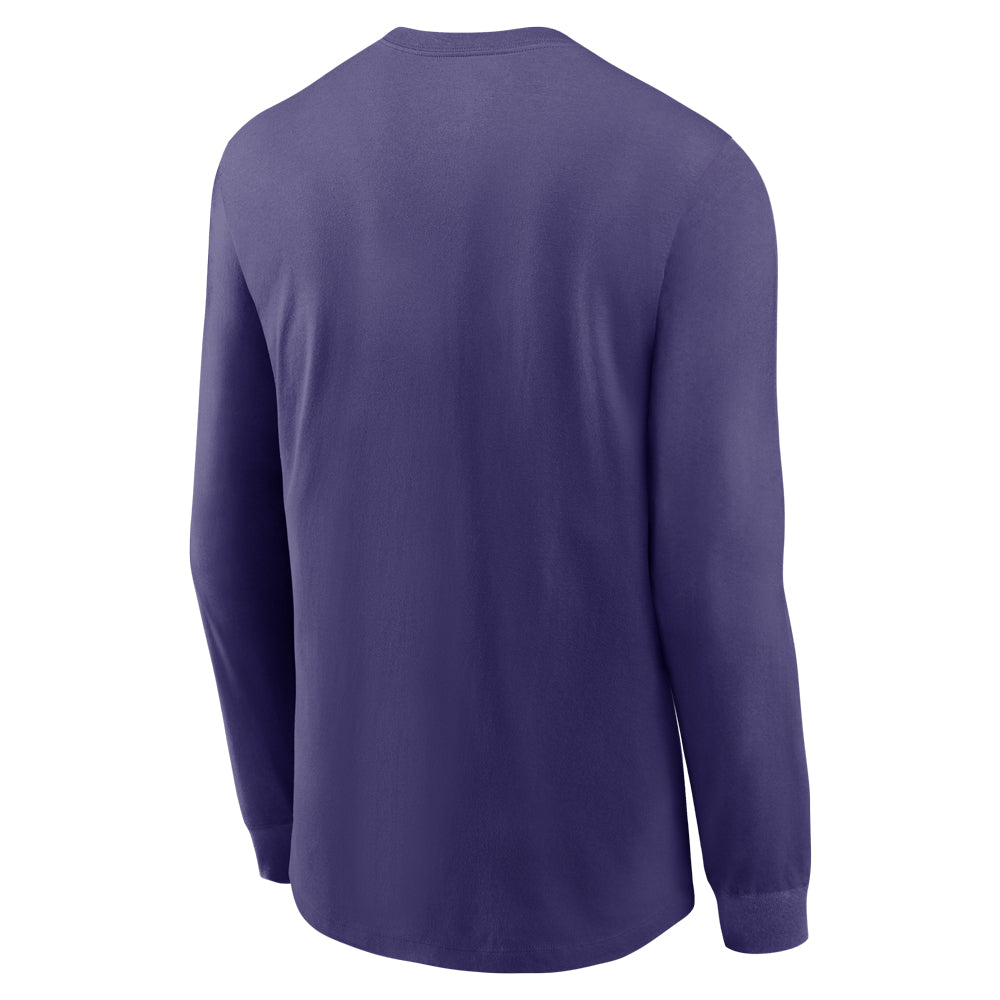Clemson Nike Long Sleeve Vault Tiger Face Tee - PURPLE