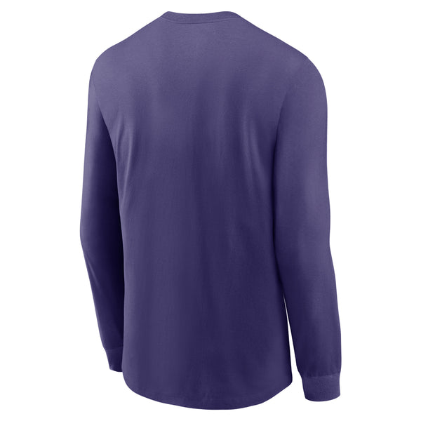 Clemson Nike Long Sleeve Vault Tiger Face Tee - PURPLE