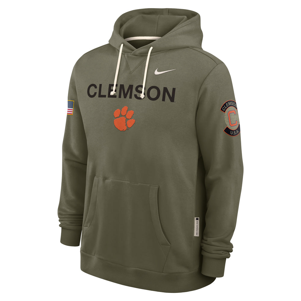 Clemson Nike Military Hoodie - OLIVE