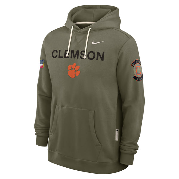 Clemson Nike Military Hoodie - OLIVE