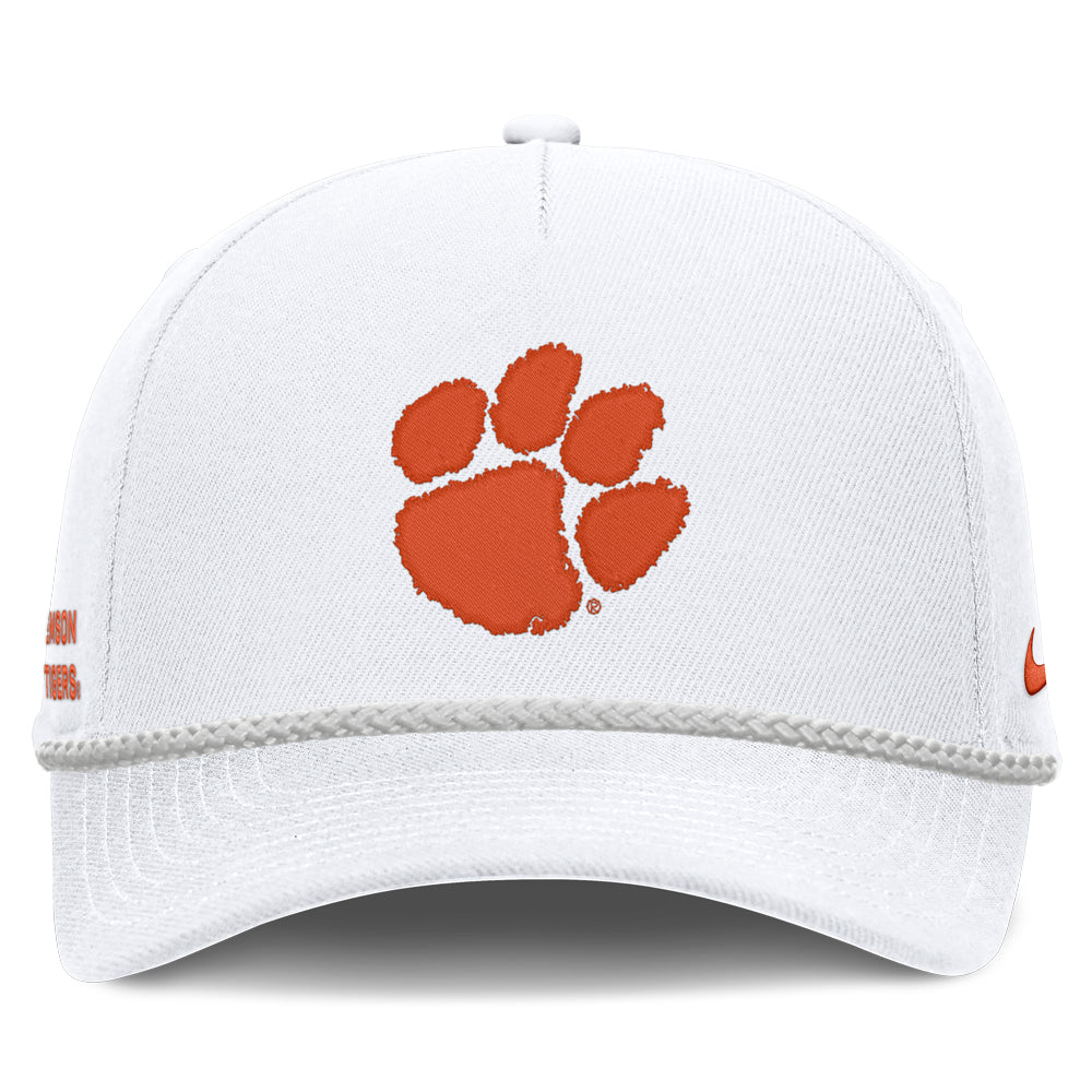 Clemson Nike Off-Field Paw Rope Cap - WHITE