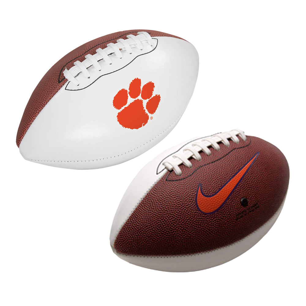 Clemson Nike Orange Swoosh Autographable Football
