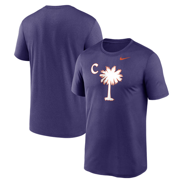 Clemson Nike Palmetto Baseball C Legend Tee - PURPLE