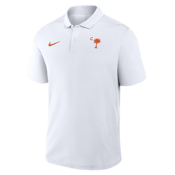 Clemson Nike Palmetto Baseball C Victory Polo - WHITE