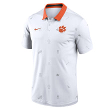 Clemson Nike Pattern Vapor Polo - WHITE
