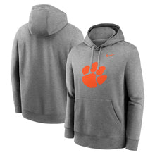 Clemson Nike Paw Club Fleece Hoodie - MD GREY