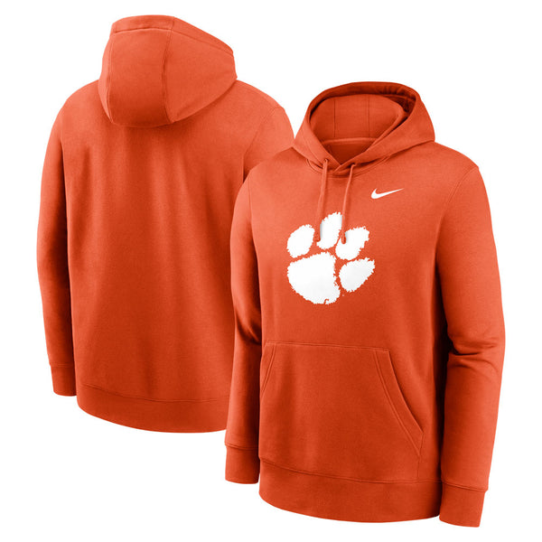 Clemson Nike Paw Club Fleece Hoodie - ORANGE