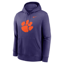 Clemson Nike Paw Club Fleece Hoodie - PURPLE