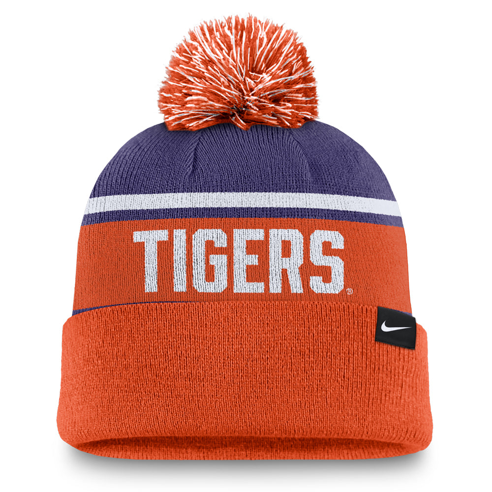Clemson Nike Peak Clemson Tigers Pom Beanie