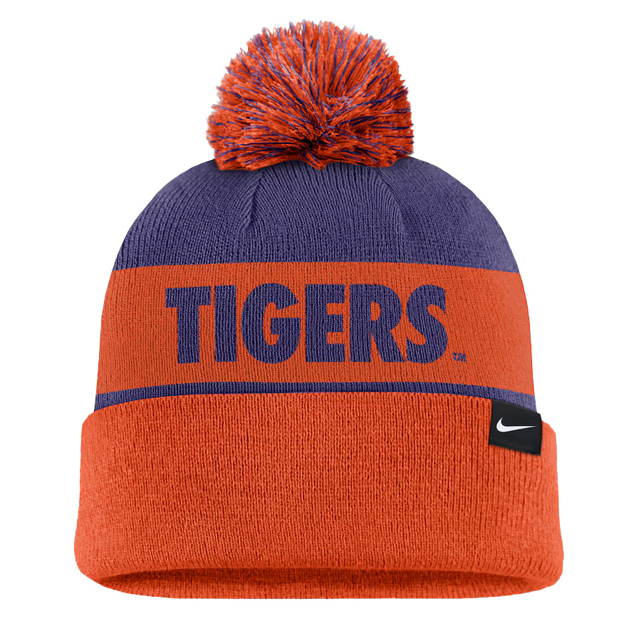 Clemson Nike Peak Pom Beanie - ORANGE