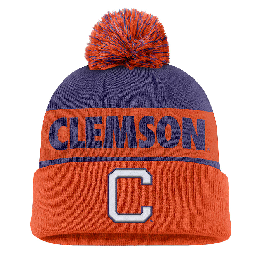 Clemson Nike Peak Pom Beanie