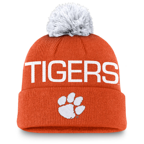 Clemson Nike Peak Tigers Pom Beanie