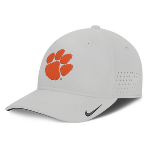 Clemson Nike Practice AeroBill Stretch-Fit Cap - LT GREY