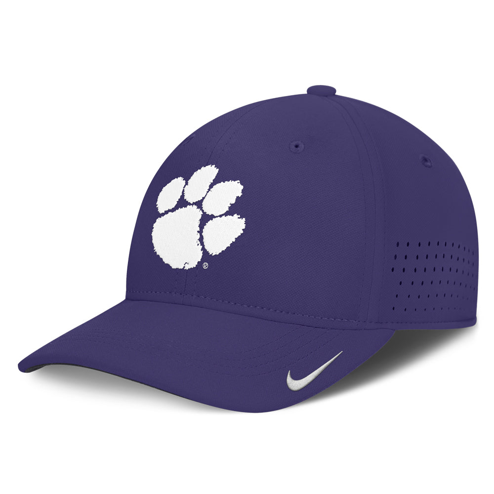Clemson Nike Practice AeroBill Stretch-Fit Cap - PURPLE