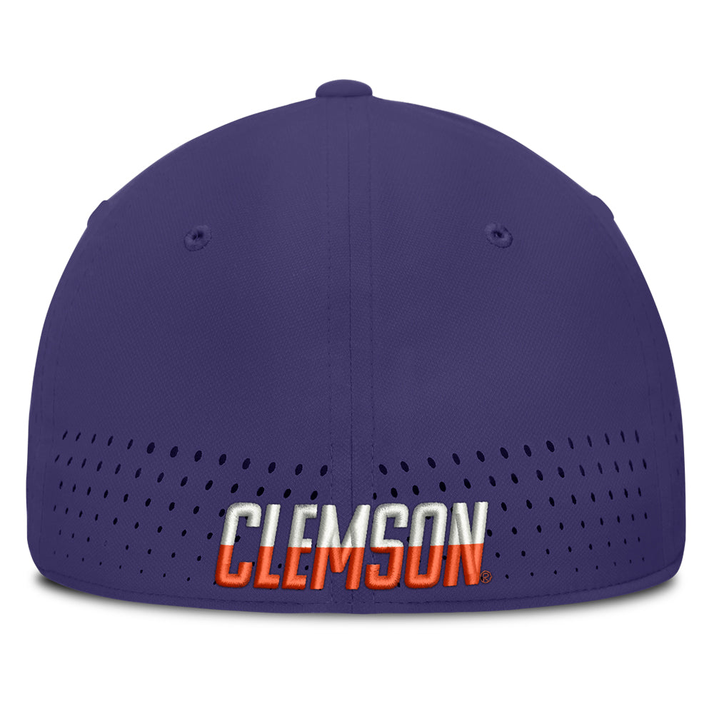 Clemson Nike Practice AeroBill Stretch-Fit Cap - PURPLE