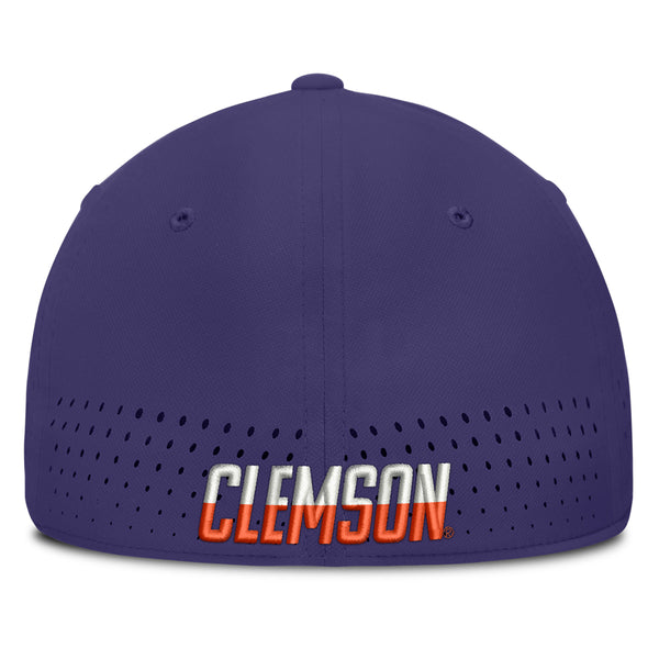 Clemson Nike Practice AeroBill Stretch-Fit Cap - PURPLE
