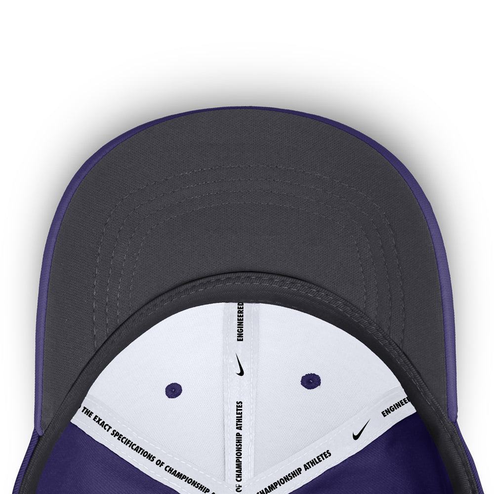 Clemson Nike Practice AeroBill Stretch-Fit Cap - PURPLE
