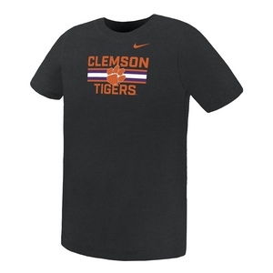 Clemson Nike Preschool Helmet Stripe Tee - BLACK