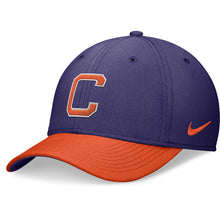 Clemson Nike Rise Structured Block C Cap - PURPLE