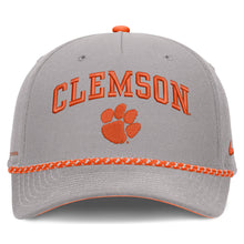 Clemson Nike Rise Structured Rope Cap - LT GREY