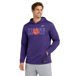 Clemson Nike Softball Lightweight Hoodie Top - PURPLE