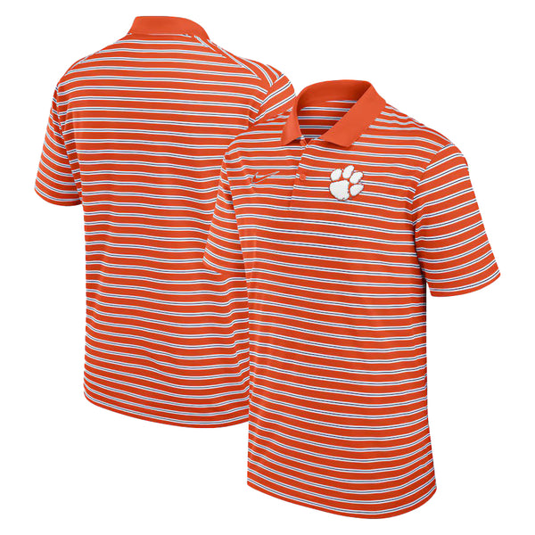 Clemson Nike Stripe Polo - ORANGE