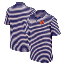 Clemson Nike Stripe Polo - PURPLE