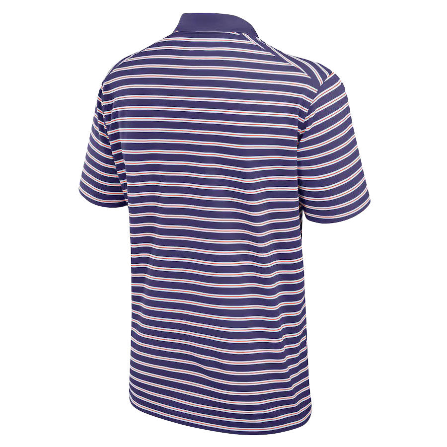 Clemson Nike Stripe Polo - PURPLE