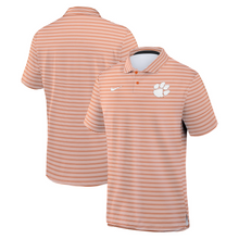 Clemson Nike Striped Vapor Polo - ORANGE