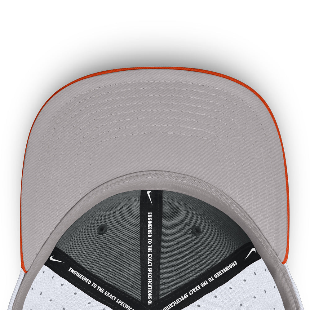 Clemson Nike Team Baseball Hat - WHITE/ORANGE