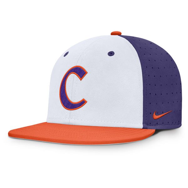 Clemson Nike Team Baseball Hat - WHITE/ORANGE/PURPLE