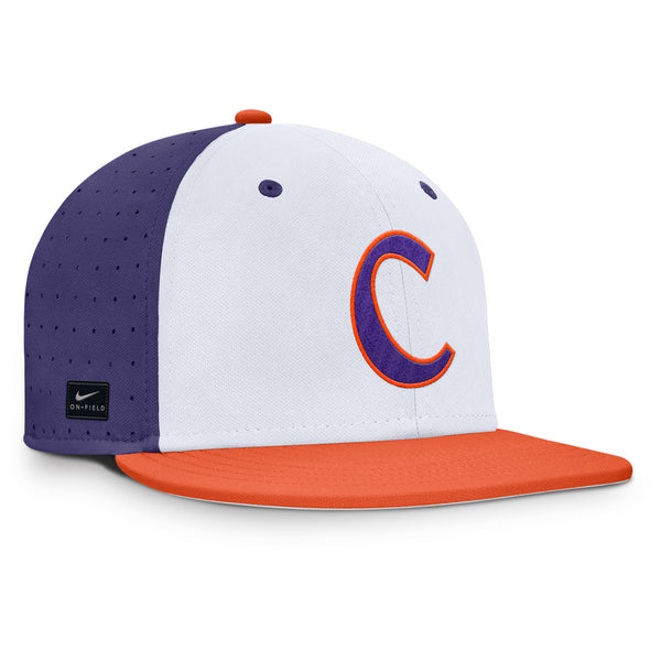Clemson Nike Team Baseball Hat - WHITE/ORANGE/PURPLE