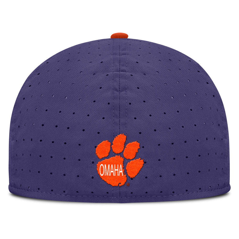 Clemson Nike Team Baseball Hat - WHITE/ORANGE/PURPLE