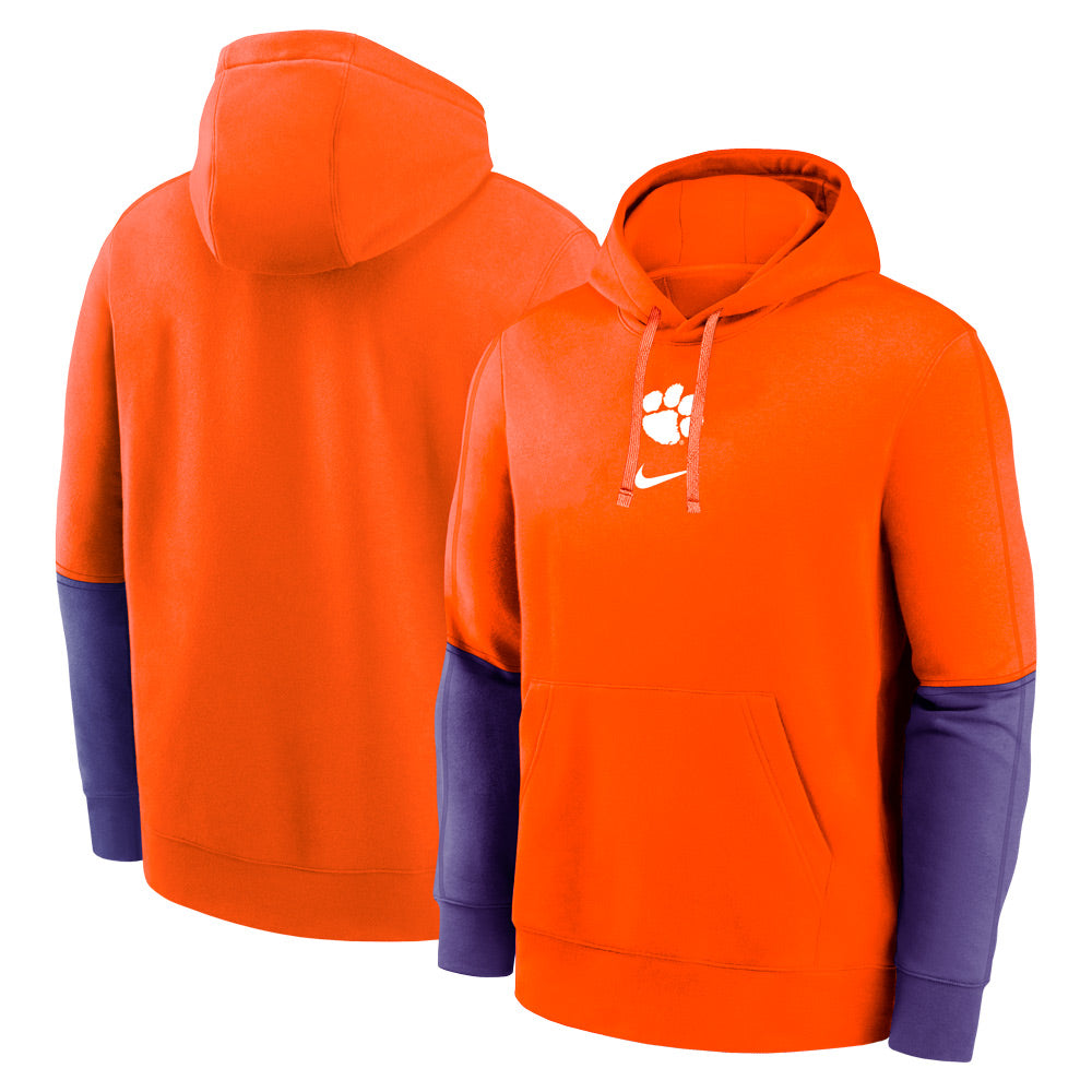 Clemson Nike Team Issue Club Hoodie - ORANGE