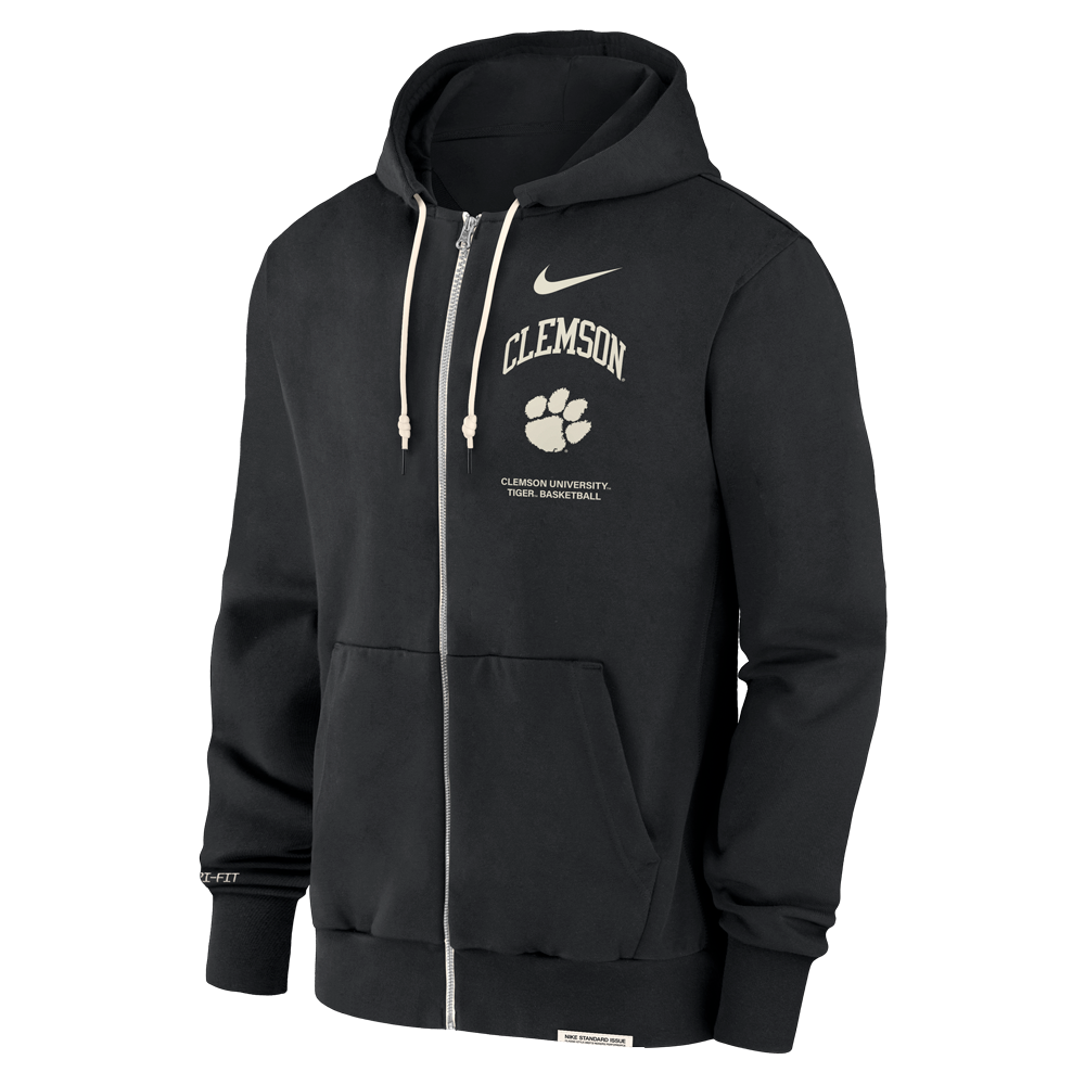 Clemson Nike Travel Fleece Hoodie - BLACK