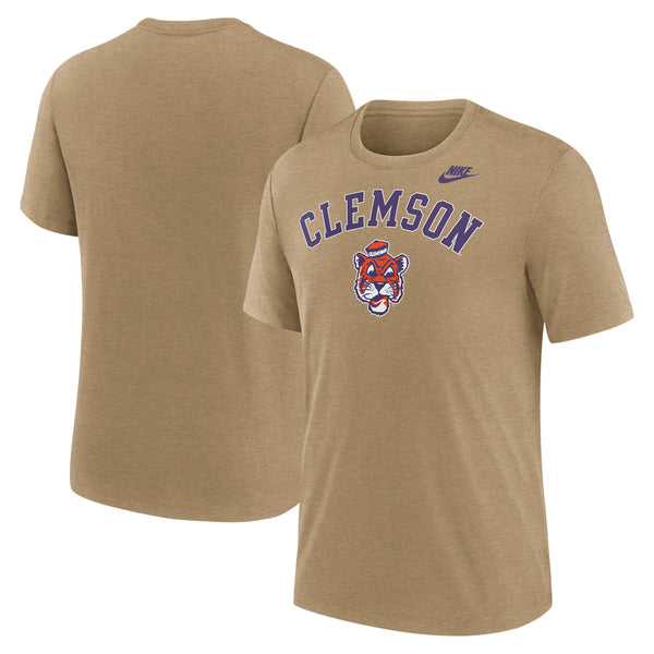 Clemson Nike Triblend Legacy Arch Tee - TAN
