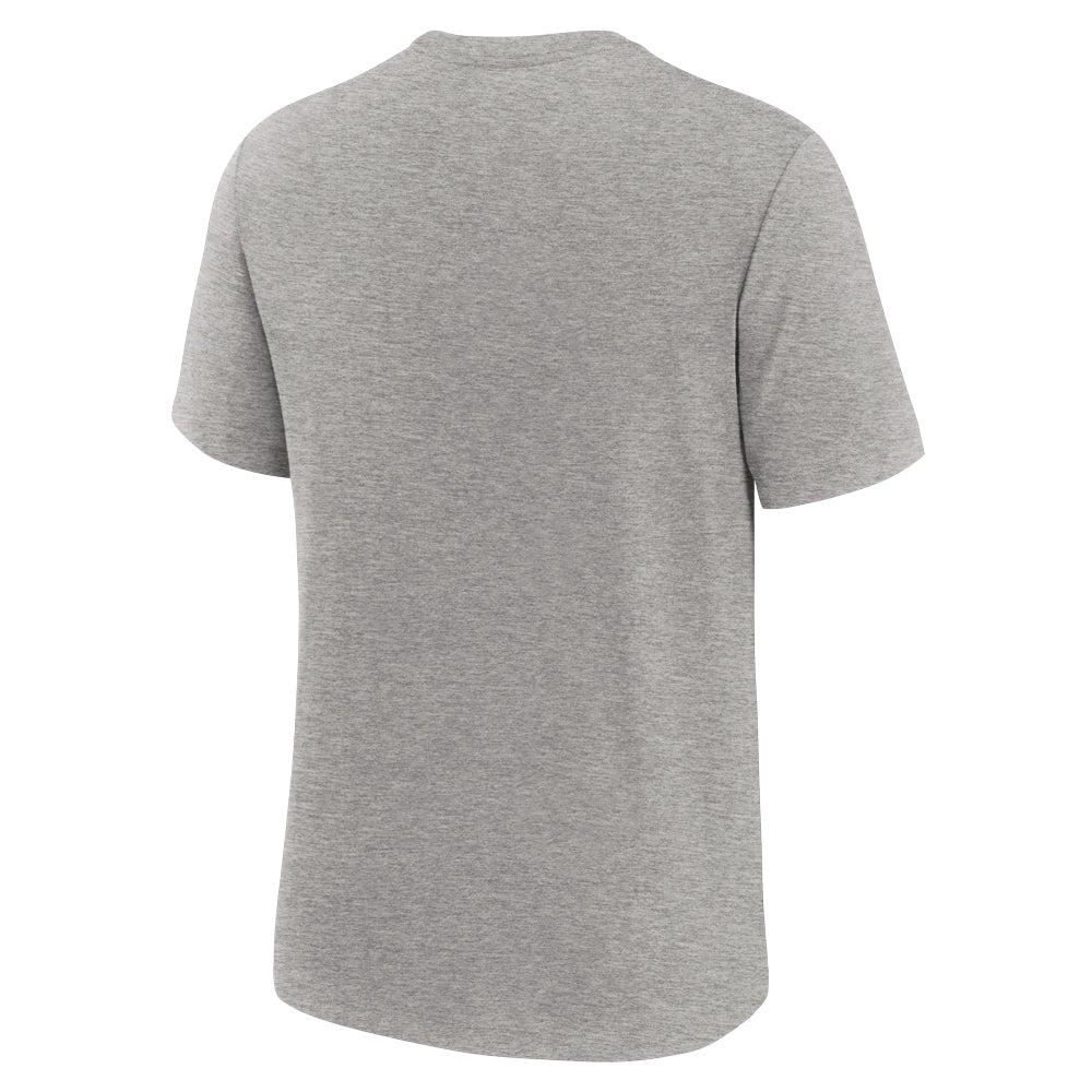 Clemson Nike Triblend Legacy Arch Tee - MD GREY
