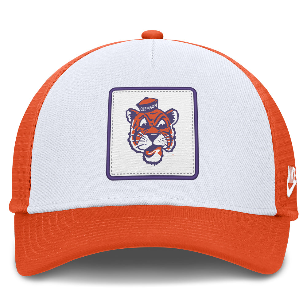 Clemson Nike Vault Tiger Face Patch Cap - ORANGE