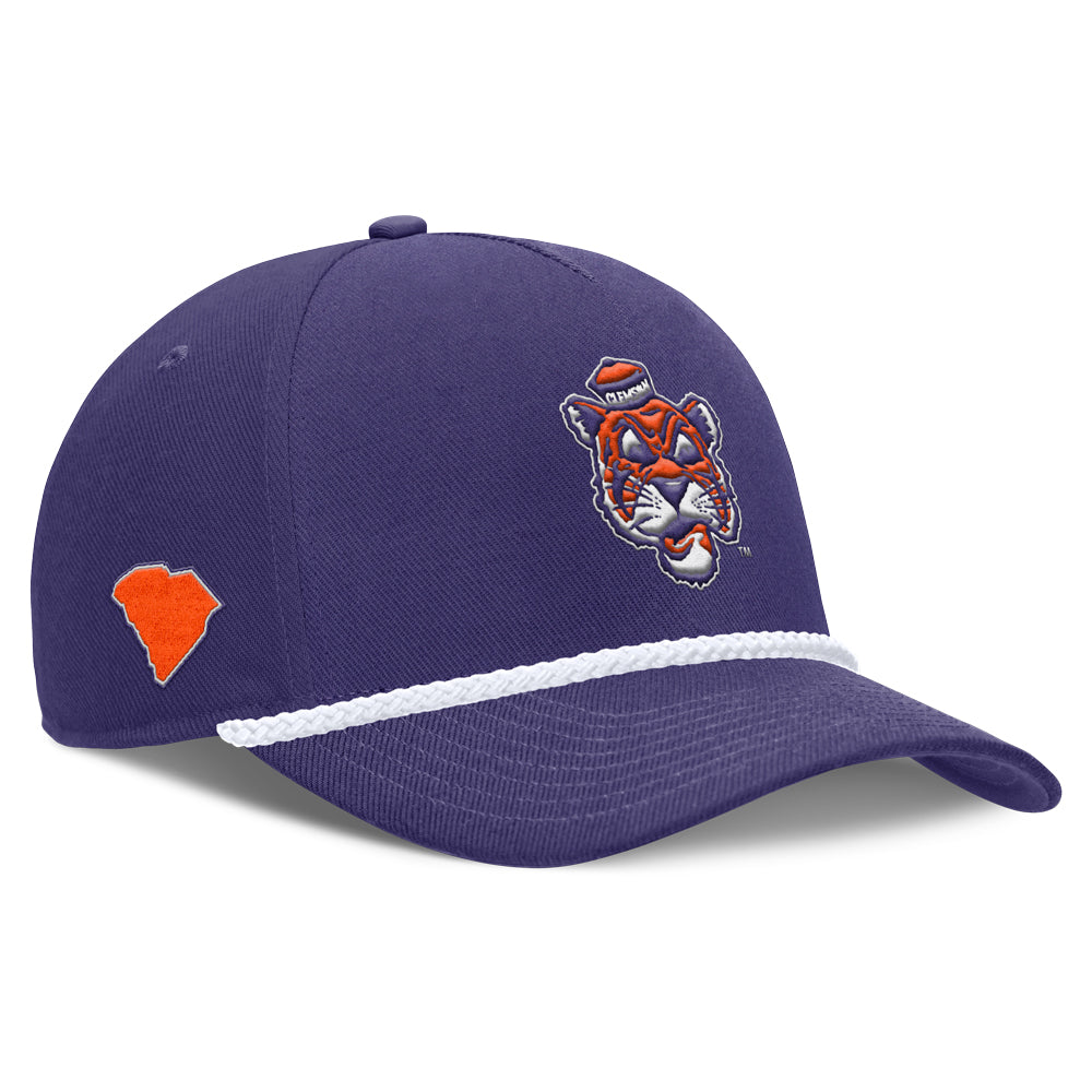 Clemson Nike Vault Tiger Rope Cap - PURPLE