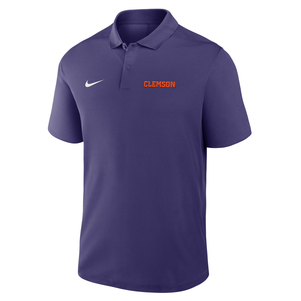 Clemson Nike Victory Wordmark Polo - PURPLE