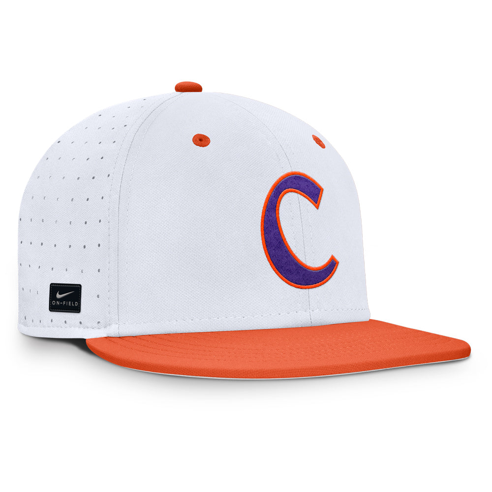 Clemson Nike White and Orange Team Baseball Hat