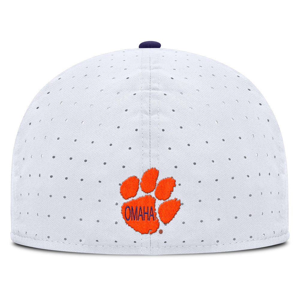 Clemson Nike White and Purple Team Baseball Hat - WHITE/PURPLE