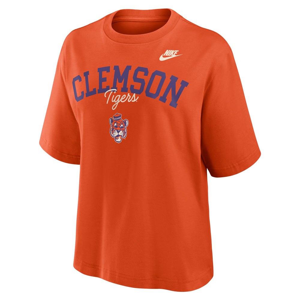 Clemson Nike Women’s Boxy Legacy Tee - ORANGE