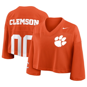 Clemson Nike Women's Cropped Jersey - ORANGE