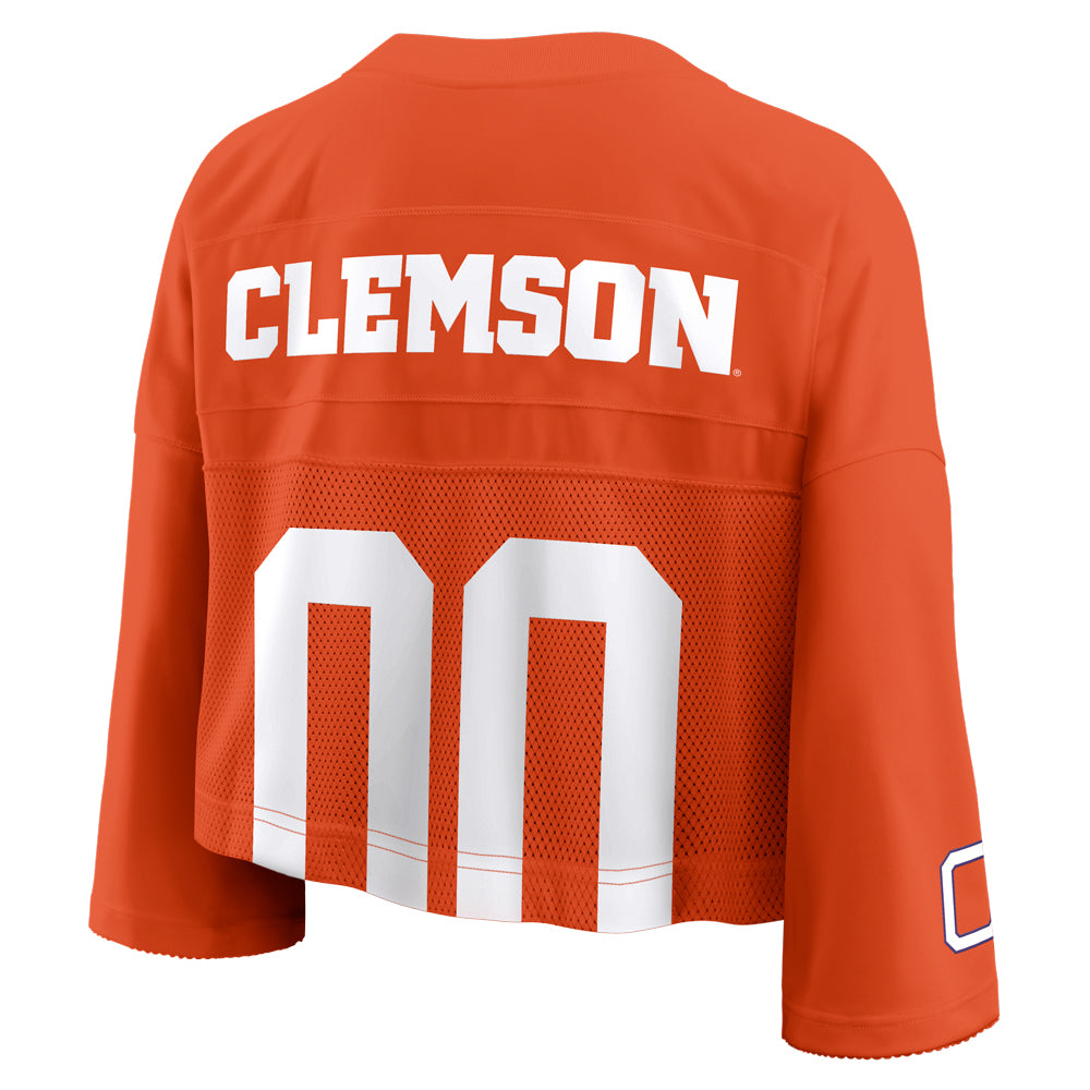Clemson Nike Women's Cropped Jersey - ORANGE