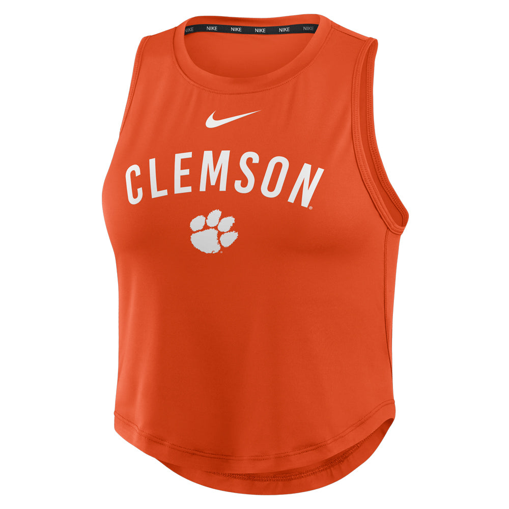 Clemson Nike Women’s Cropped Sleeveless Tank - ORANGE