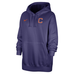 Clemson Nike Women's Fleece Pullover Hoodie  - PURPLE